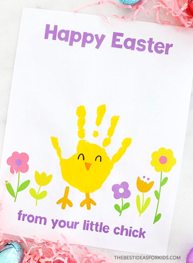Chick Handprint Printable