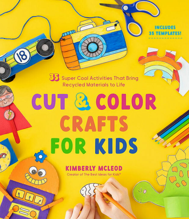 Cut & Color Crafts for Kids Book Cover