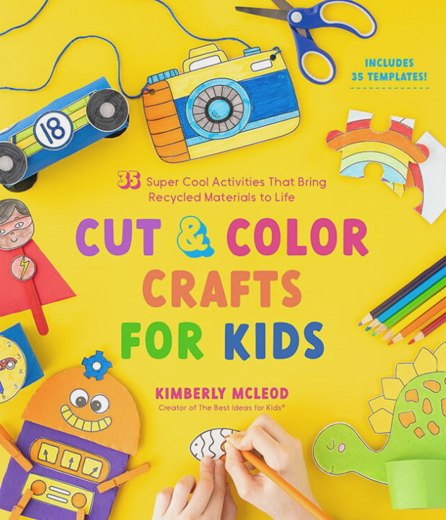 Cut & Color Crafts for Kids Book