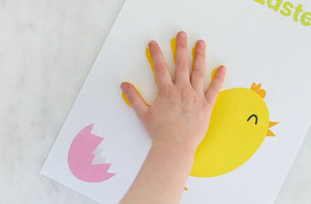Hand printing onto paper