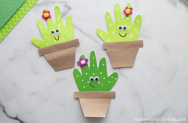 Handprint Cactus Card