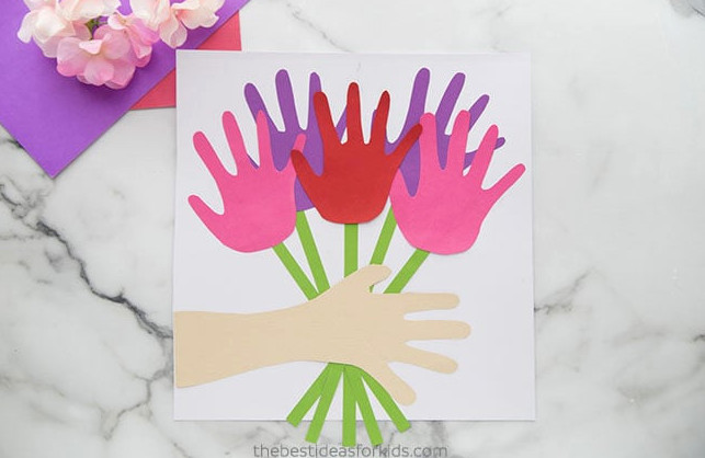Handprint Flower Bouquet Craft for Kids