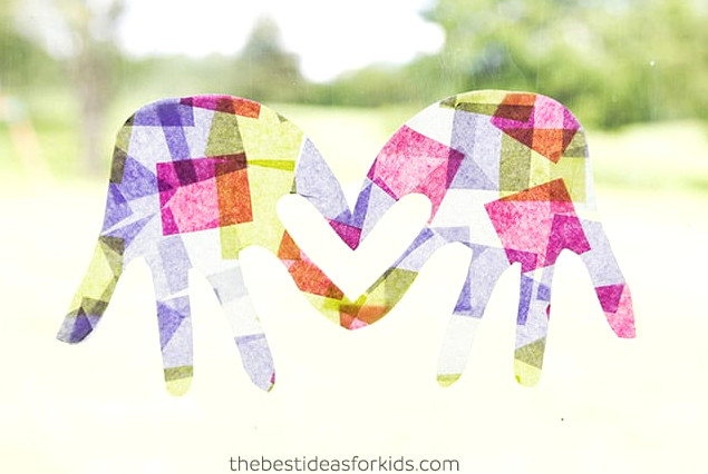 Handprint Suncatchers Summer Craft