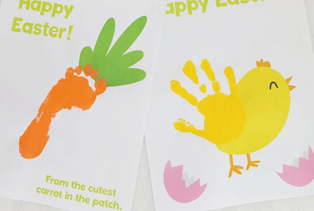 Let Easter handprints dry