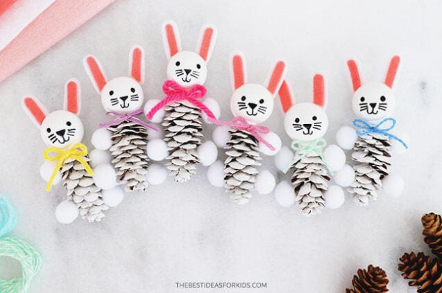 Make Bunnies Out of Pine Cones