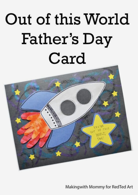Father's Day Rocket Craft with handprints