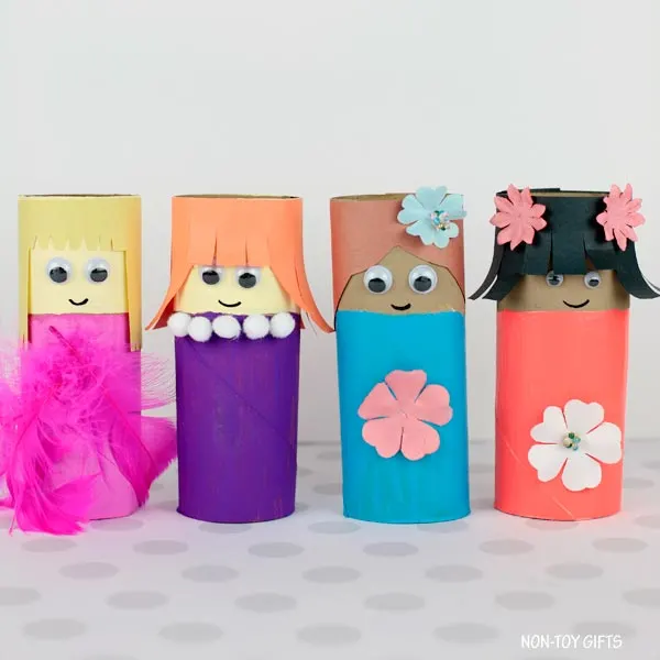 simple paper roll Mother's Day project