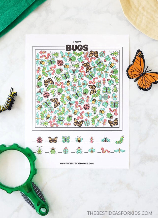Printable I Spy Bug Sheet