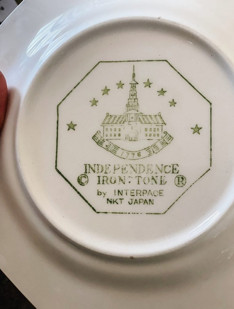 Ironware stamp on plate