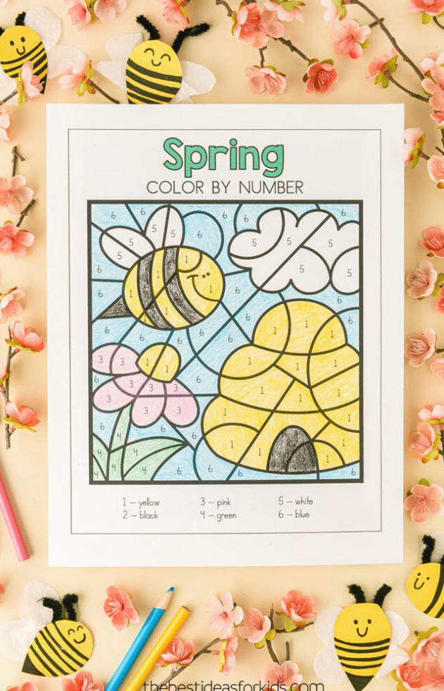 free spring coloring printables