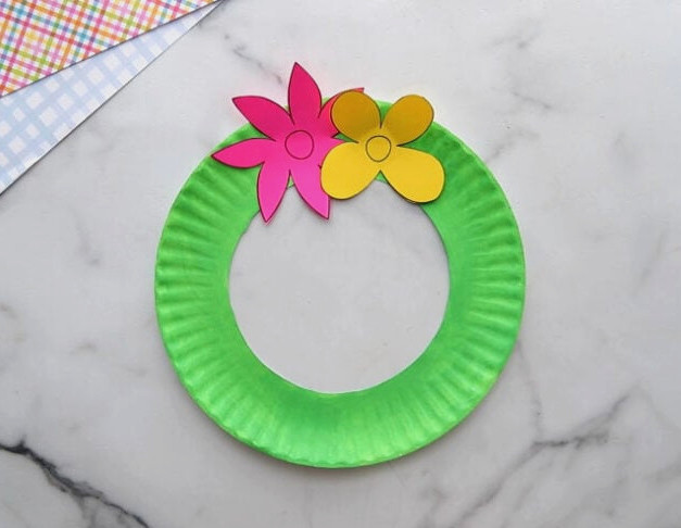 Flowers Attached to Paper Plate