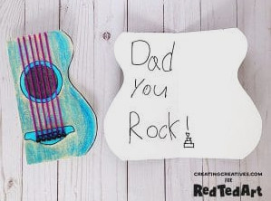 DIY Dad Rocks Guitar Card