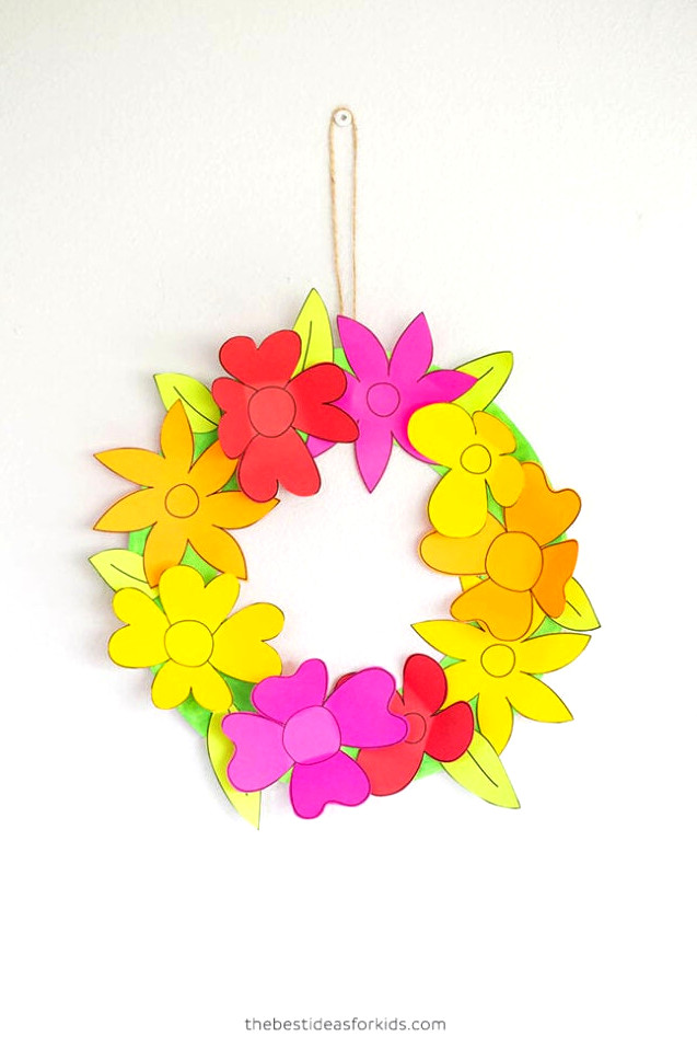 Free Printable Spring Paper Wreath