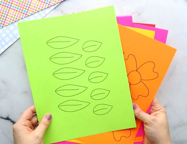 Printable Paper Leaf Design