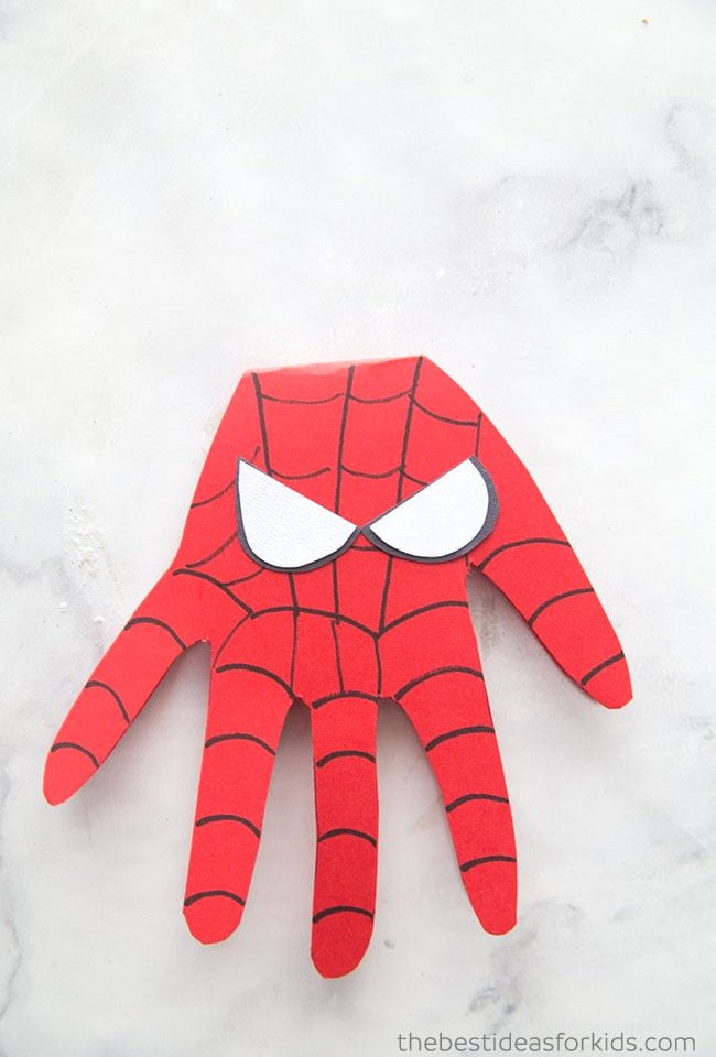 Spiderman Handprint Card