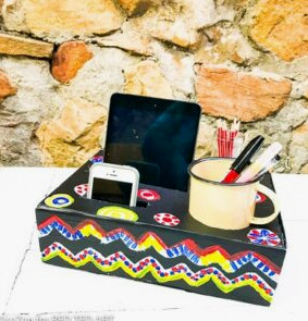 Fun Desk Organiser DIY for kids to make - Father's Day or Back to School