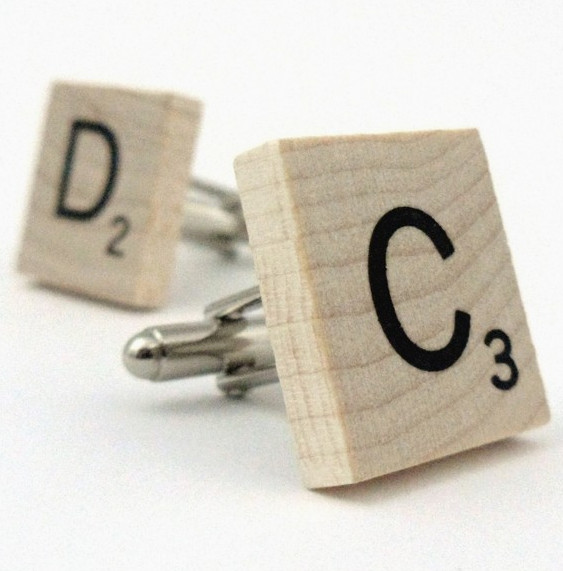scrabble cufflinks