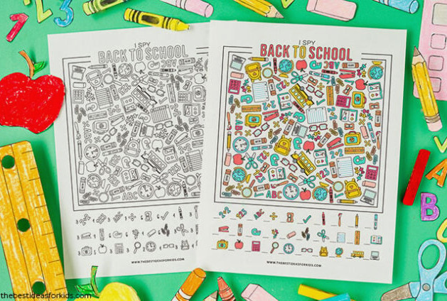 Free Printable Back to School I Spy