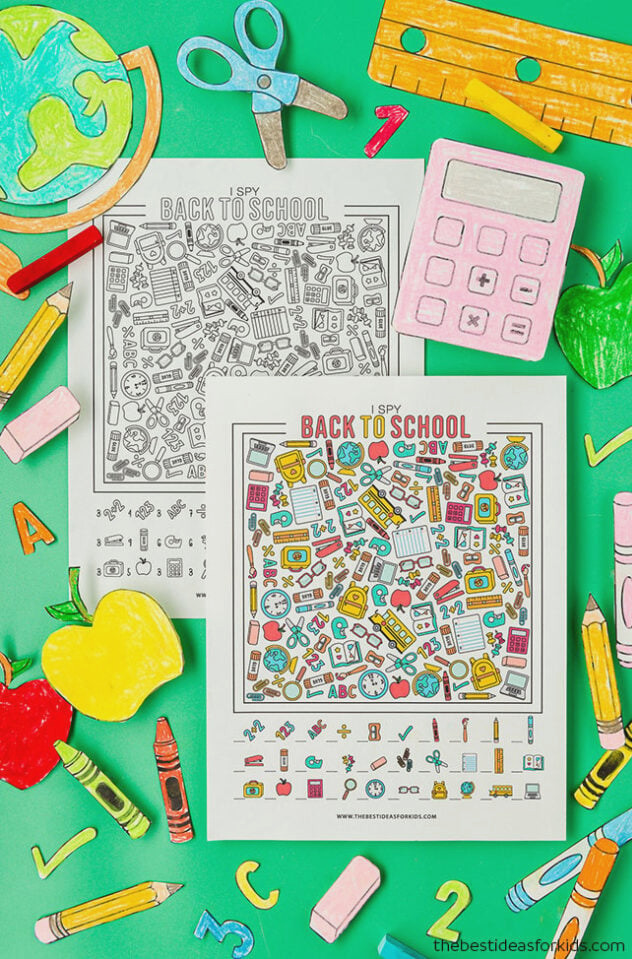 I spy back to school printable