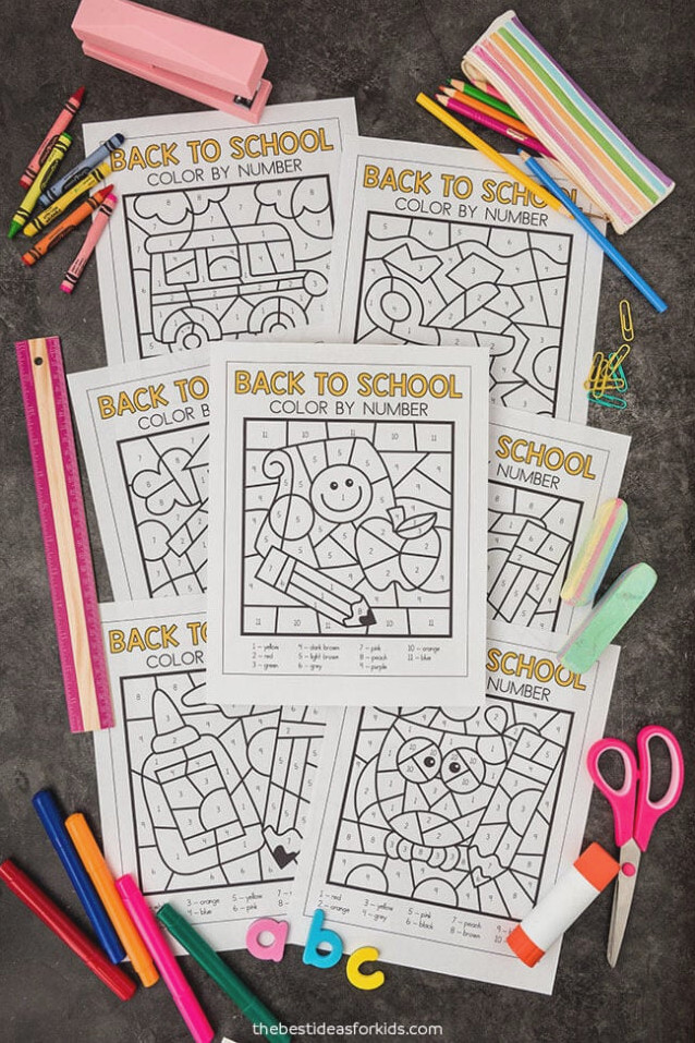 back to school free coloring pages