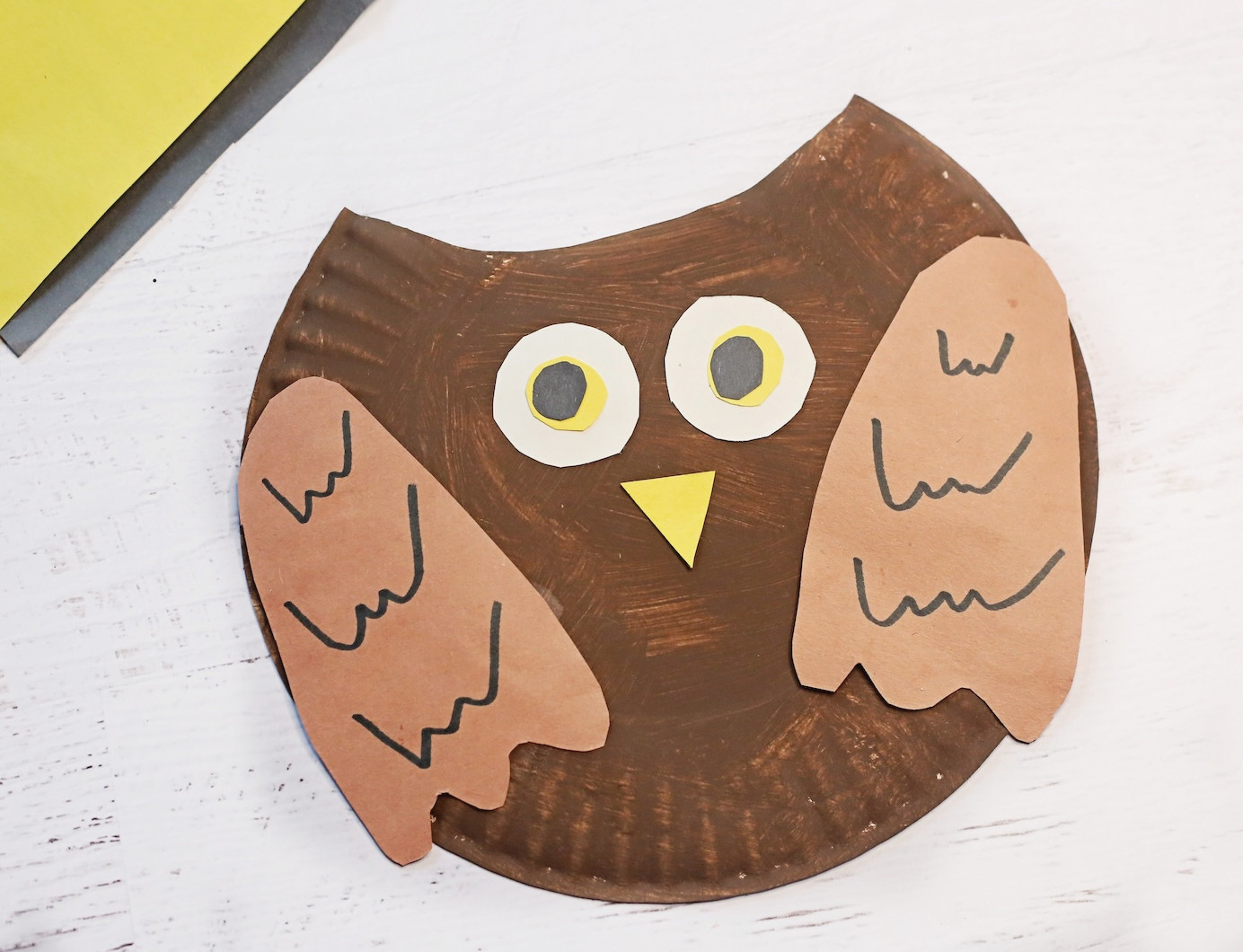 paper plate owl