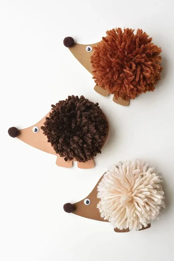 pom pom hedgehogs