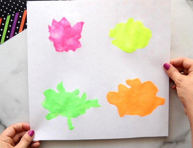 Blow Paint Different Colors
