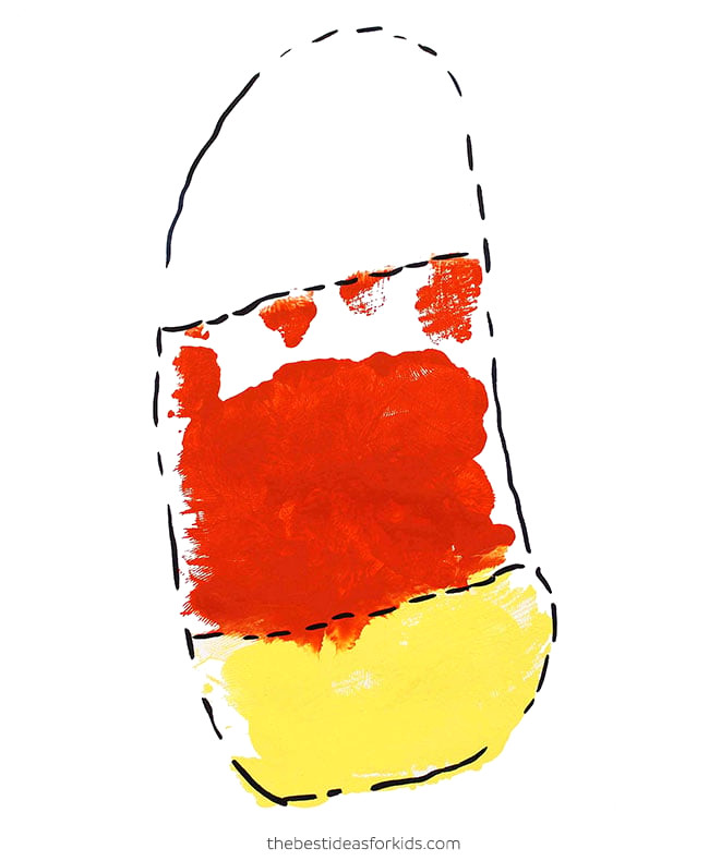 Candy Corn Handprint