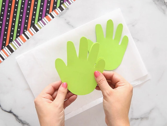 Trim green handprints