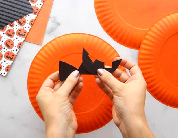 Cut out pumpkin face features
