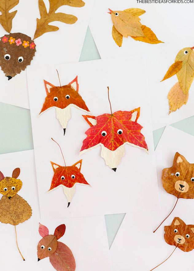Fall Leaf Art Fox