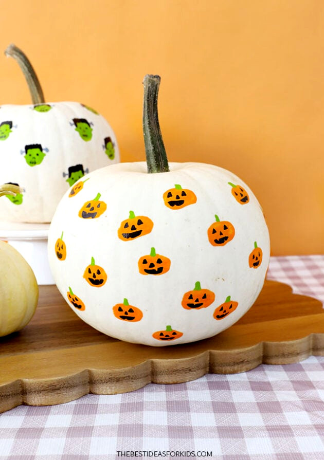 Finger Print Pumpkins