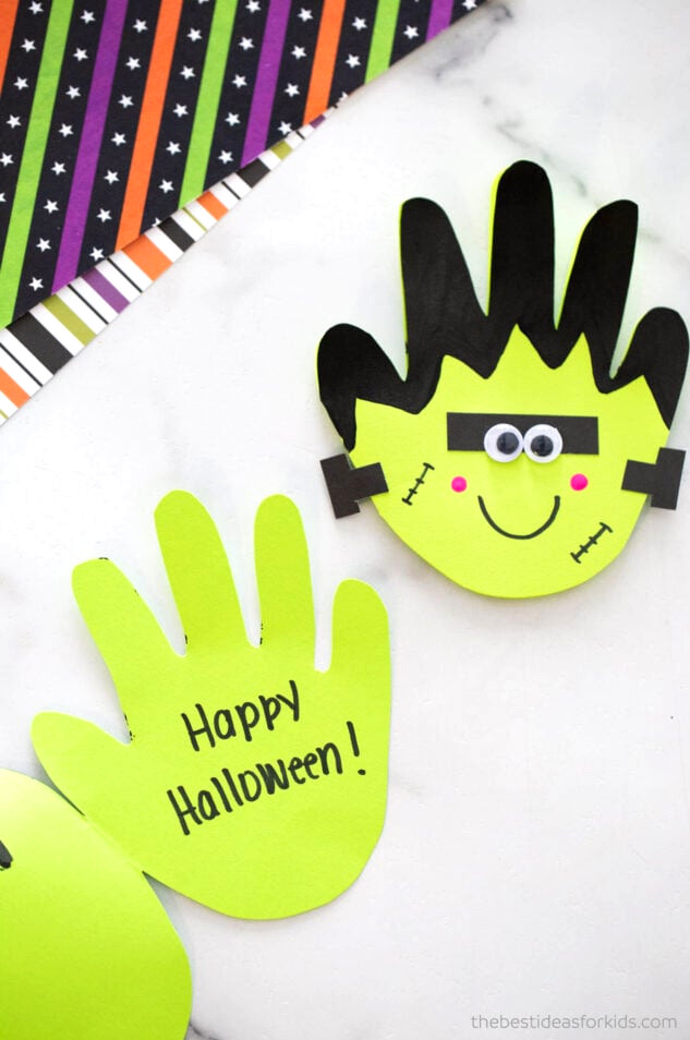 Frankenstein Handprint Greeting Card
