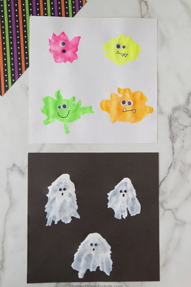 Halloween Blow Painting