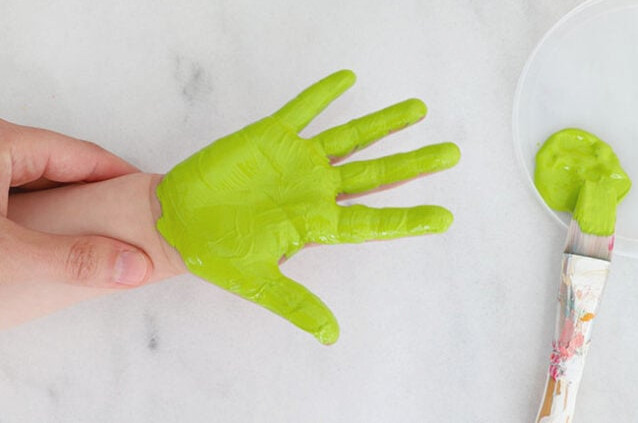 Hand painted green