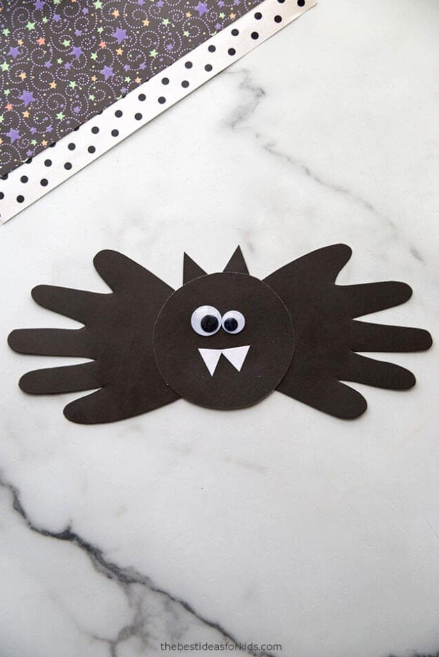 Handprint Bat Project for Children