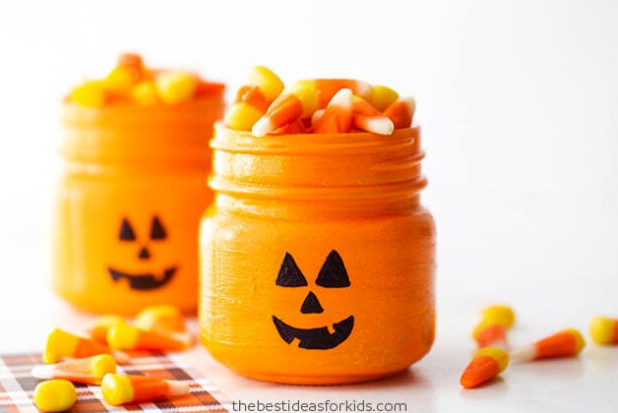 Jack-O-Lantern Jar Project