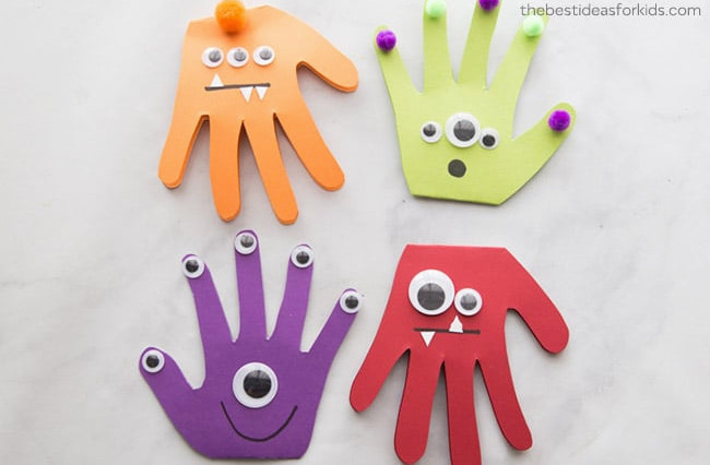 Monster Handprint Cards