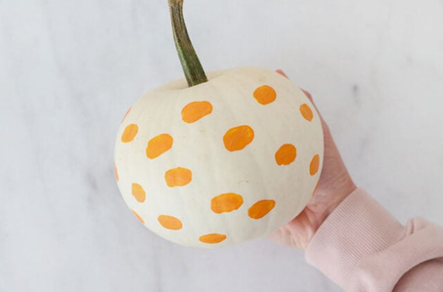Orange pumpkin dots all over pumpkin