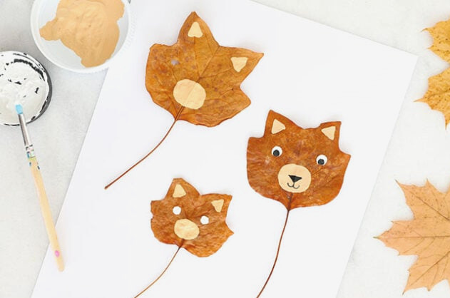 Painting details onto cat leaves