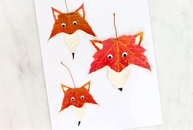 Painting facial features on foxes