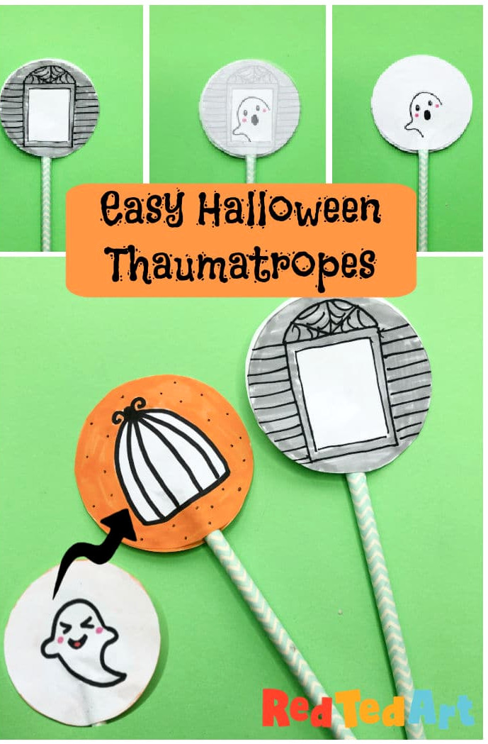 Paper Halloween Thaumatrope Activity