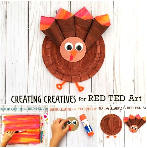 Easy Paper Plate Turkey