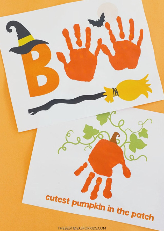 Printable Halloween Handprint Crafts