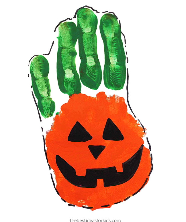 Pumpkin Handprint Craft
