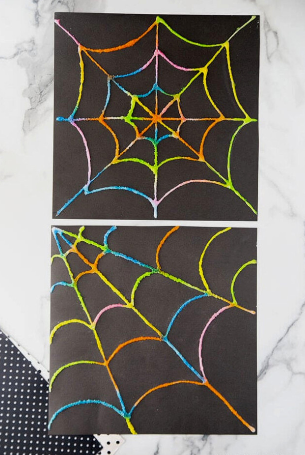 Spiderweb Art Salt Painted