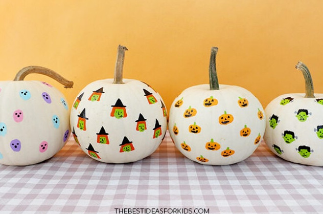 Thumbprint Painted Pumpkins