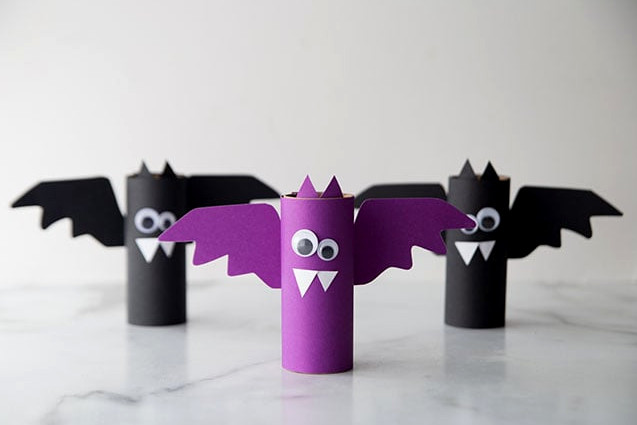 Toilet Paper Roll Bats Craft for Kids