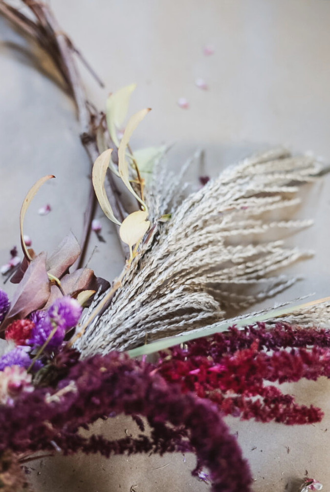 ornamental grass and amaranth