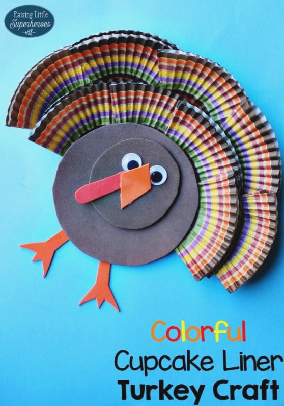 turkey crafts - cupcake liners